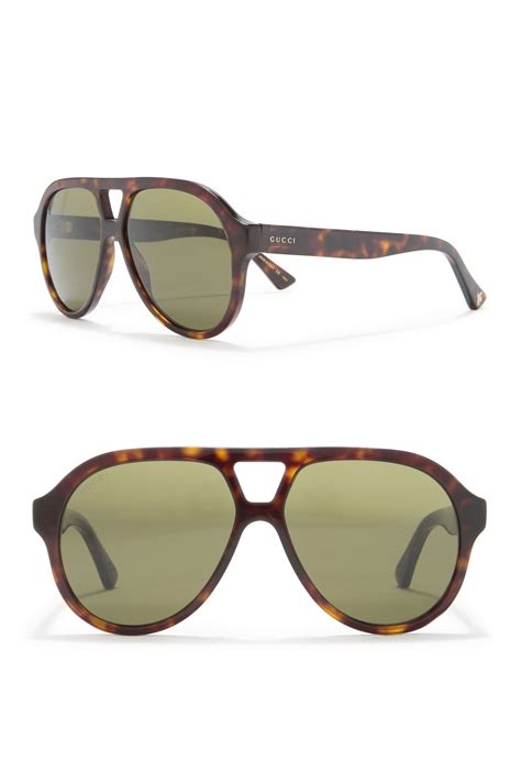 gucci sunglasses 56mm|Gucci unisex aviator sunglasses.